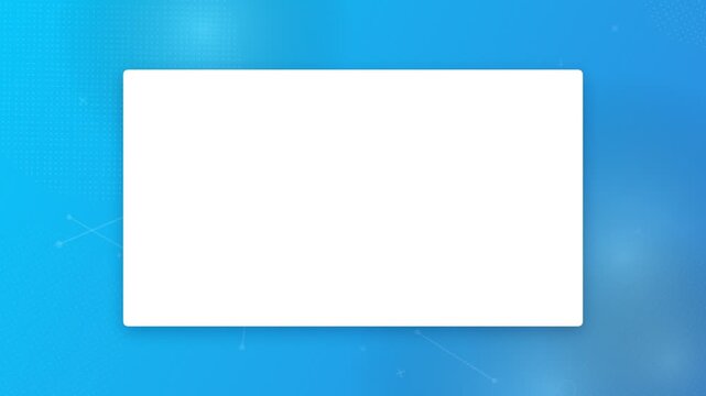 White rectangular frame on a blue digital tech background with subtle motion