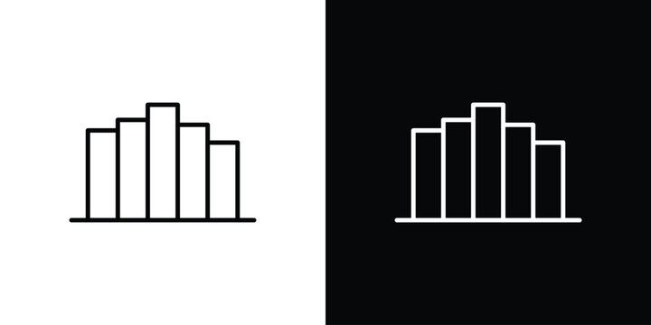 Chart histogram icon minimal symbol collection