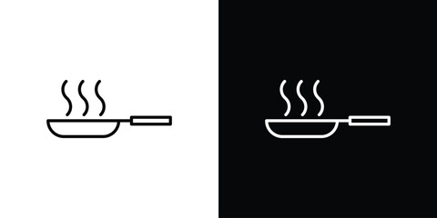Frying pan icon minimal symbol collection © ramsey