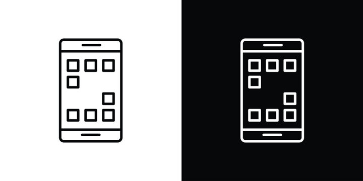 Mobile notch icon minimal symbol collection