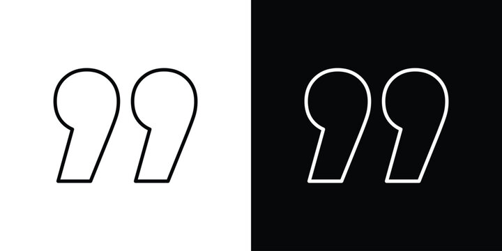 Quote right icon minimal symbol collection
