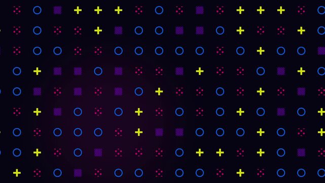 90s Memphis Style Cellular Flow Abstract Background Loop 4K, Retro Pop Art Organic Cell Mesh Geometric Seamless Motion Graphic