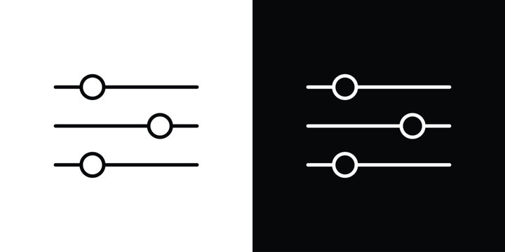 Settings sliders icon minimal symbol collection