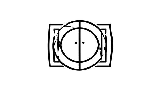 Minimalist circular logo design concept.