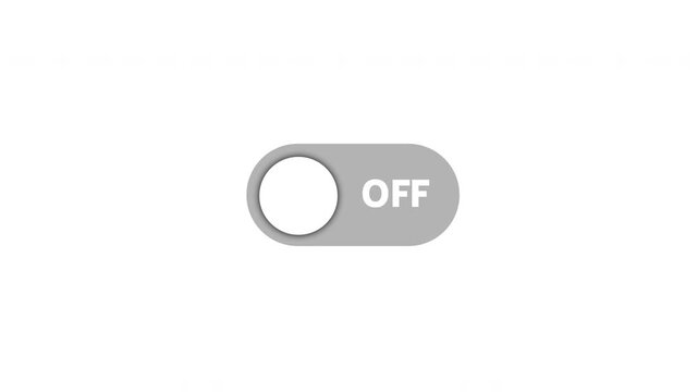 Toggle Switch On Off UI Button Click Animation on White Background | Modern App Interface Motion Graphic