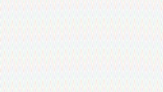 Pastel Interlocking Chevron Waves Abstract Geometric Background Loop 4K, Soft Mint and Peach Zigzag Chevron Pattern Seamless VJ Motion Graphic