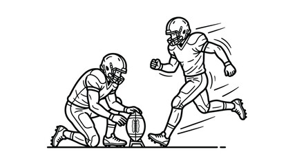 Obraz premium American Football Field Goal Vector Illustration