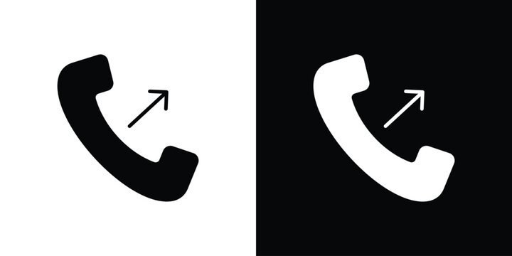Call outgoing icon outline pictogram series