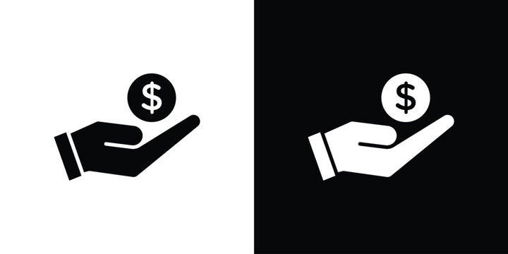 Earning icon outline pictogram series