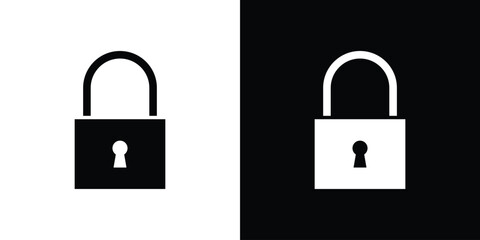 Lock icon outline pictogram series © Vince