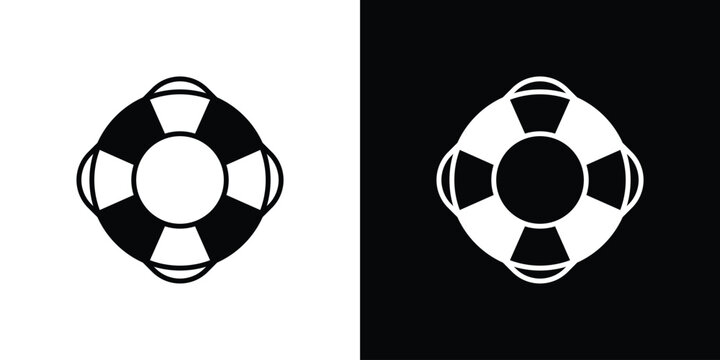 Life buoy icon outline pictogram series