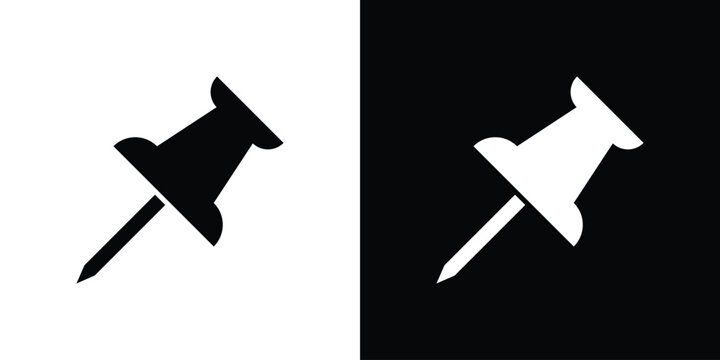 Thumbtack icon outline pictogram series