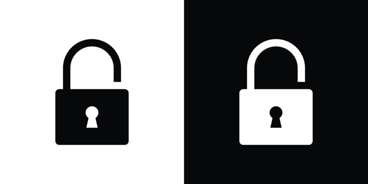 Unlock icon outline pictogram series