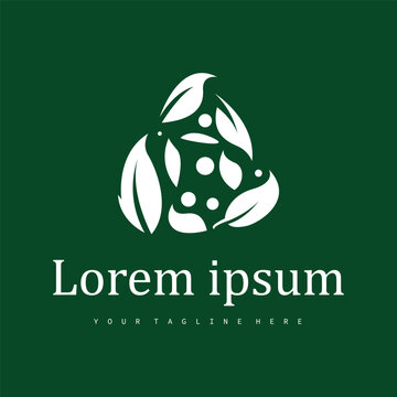 Natural leaf design, elegant, eco-friendly, natural leaf template