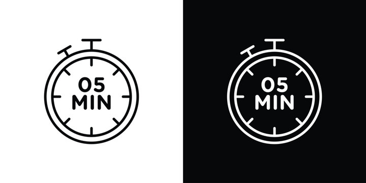 5 minutes icon collection for website