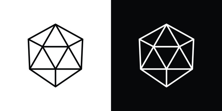 Dice d20 icon collection for website