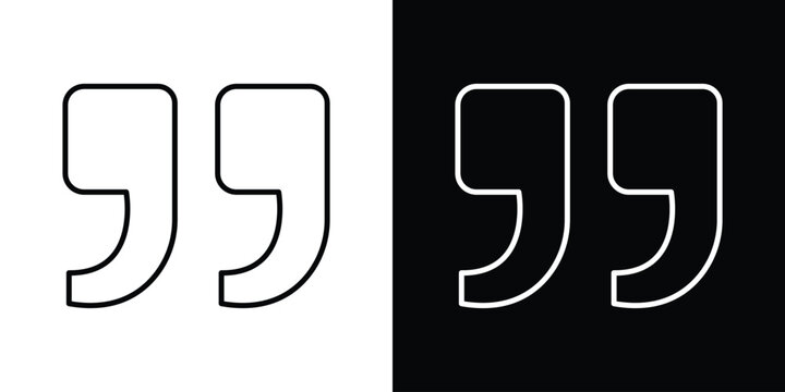 Quote right icon collection for website