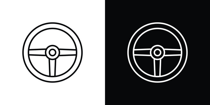 Steering wheel icon collection for website