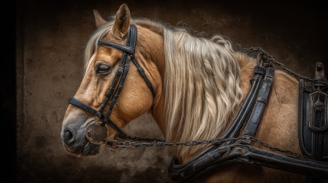 Gentle Suffolk Punch Mare With Broad Build and Kind Eye