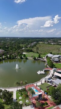 Center Lake Park at downtown Oviedo in Seminole County, Florida.