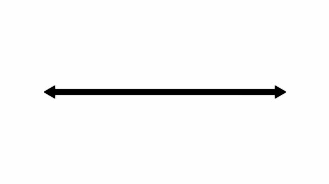 Double side arrow icon, distance concept double side arrow animation. left and right side arrow animation.