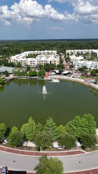 Center Lake Park at downtown Oviedo in Seminole County, Florida.