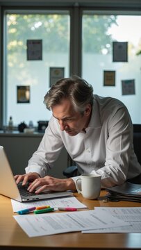Quality Assurance Manager Reviewing CAPA Reports on Laptop