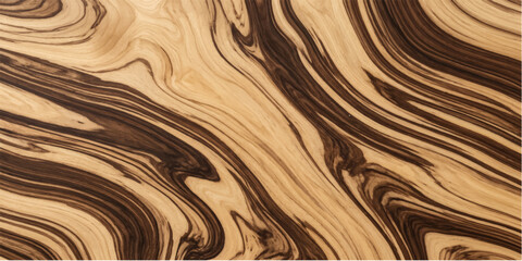 Close-up of a natural wood grain pattern with striking contrasts of dark brown and light beige, creating an abstract and organic texture. © ZINGGALALA HOHO