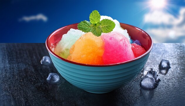 cool summer shaved ice background wallpaper