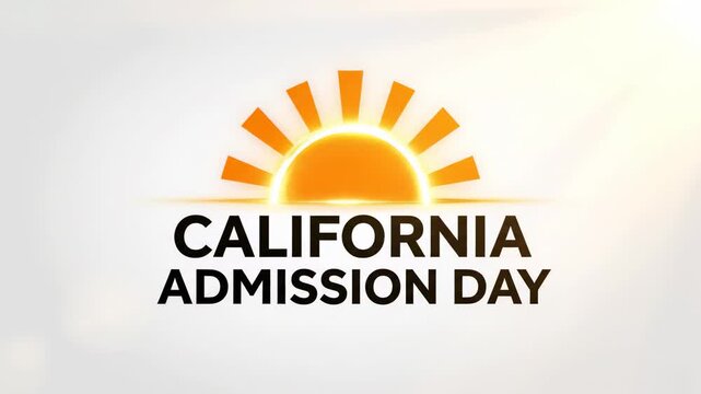 Sun rising logo animation for California Admission Day