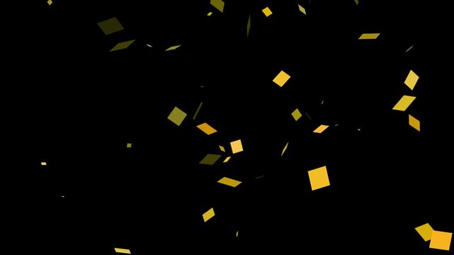 Confetti Burst Particles Greetings Animation with black Background