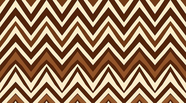 Brown and beige chevron zigzag geometric pattern background