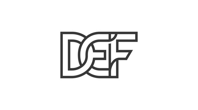 Modern Monogram DCF Logo Design