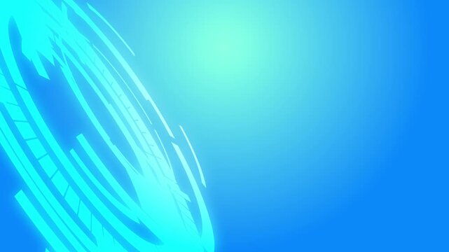 4K Glowing Blue Digital Ring Motion Graphics Stock Background for Futuristic HUD and Tech Gear Presentations