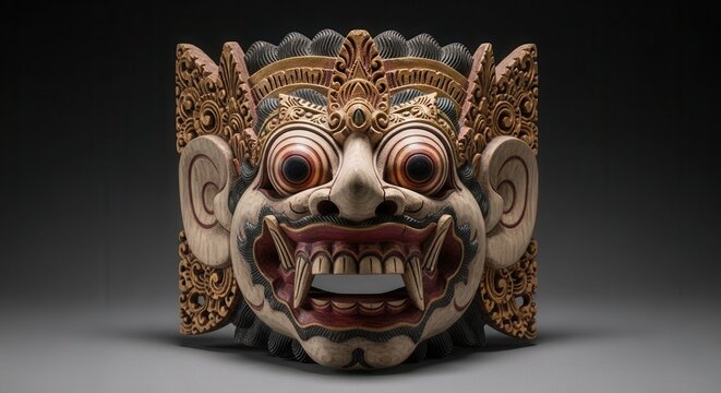 Bali mask, Barong dance, traditional art