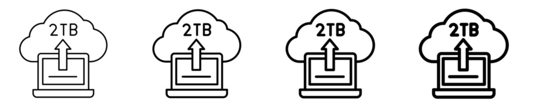 Cloud Share Icon Set Different Style Collection