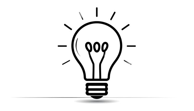 Simple light bulb idea concept illustration.