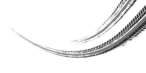 Tire tread marks, wheel textures, tire marks - car racing, motocross, drift, rally, off-road and others. © fathor