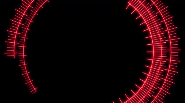 HUD Rader Radial Graph Scan Circle Blinking Red Loading Animation Loop