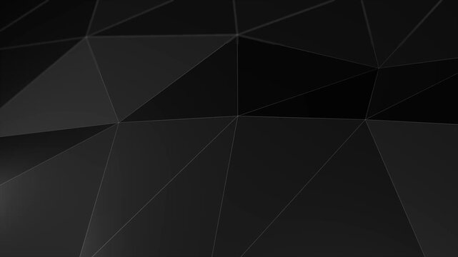 Dark low poly geometric abstract background animation video