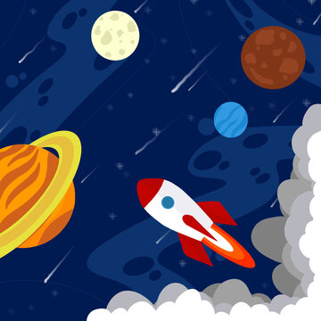 rocket in space