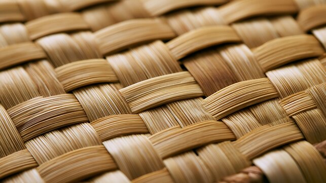 Woven wicker texture background. Natural rattan pattern for interior design and decor.