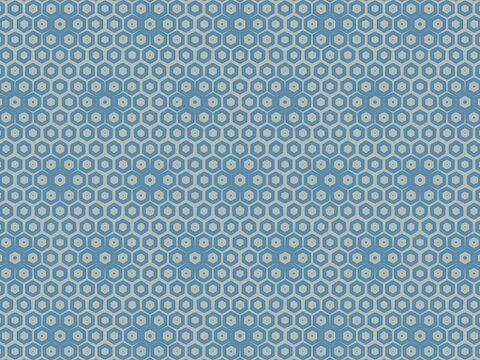 Geometric hexagons pattern in soft blue tones. Uniform design with subtle depth and repetition. Suitable for backgrounds, branding, or minimalist designs. Cool color palette evokes calm