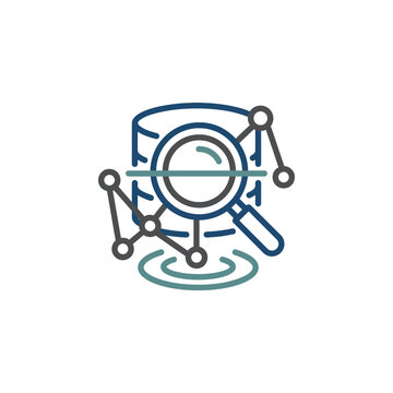 Blockchain data analysis and smart contract audit icon