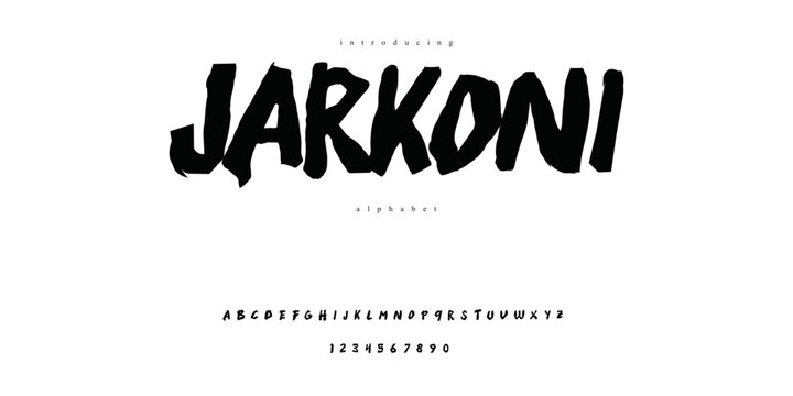 Broken Brush Alphabet &ndash; Hand Painted Grunge Typography Font Style