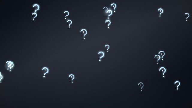 Abstract Floating Glowing Question Marks Background