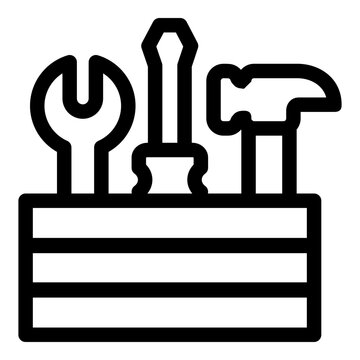 Toolbox icon. Vector line icon