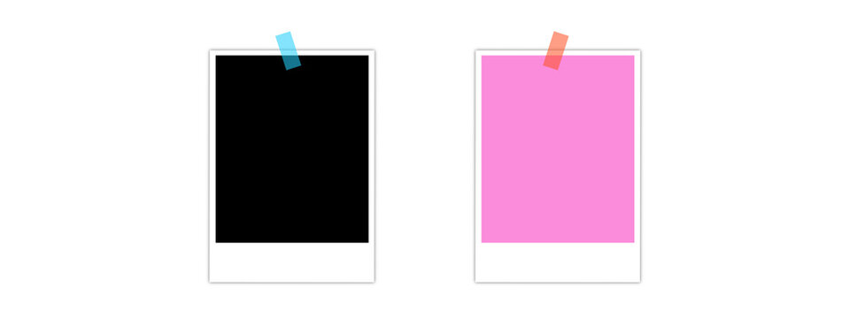 Blank Sticky Notes and Paper Memo Cards with Tape Mockup Set