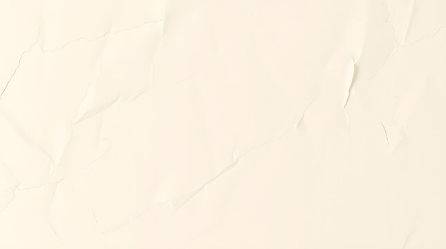 Light beige crumpled paper background texture with creased and folded surface details for creative design projects