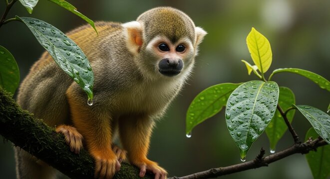 Rain-Kissed Canopy Watcher